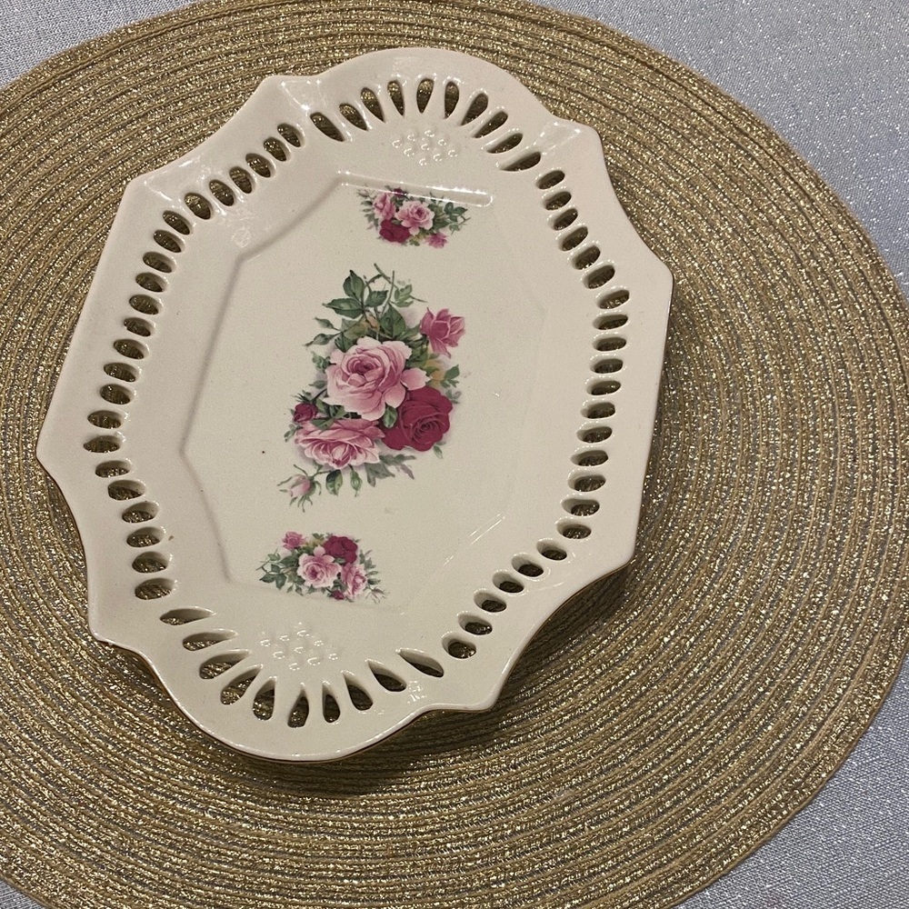 Vintage Formalities “Victorian Rose” Baum Bro’s. porcelain Platter